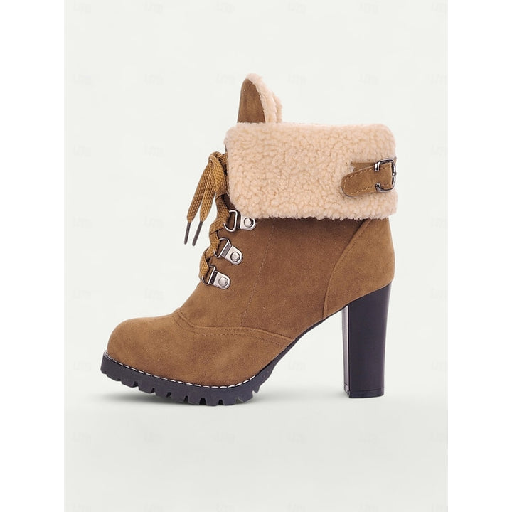 Ramona | Cosy Lace-Up Heeled Ankle Boots