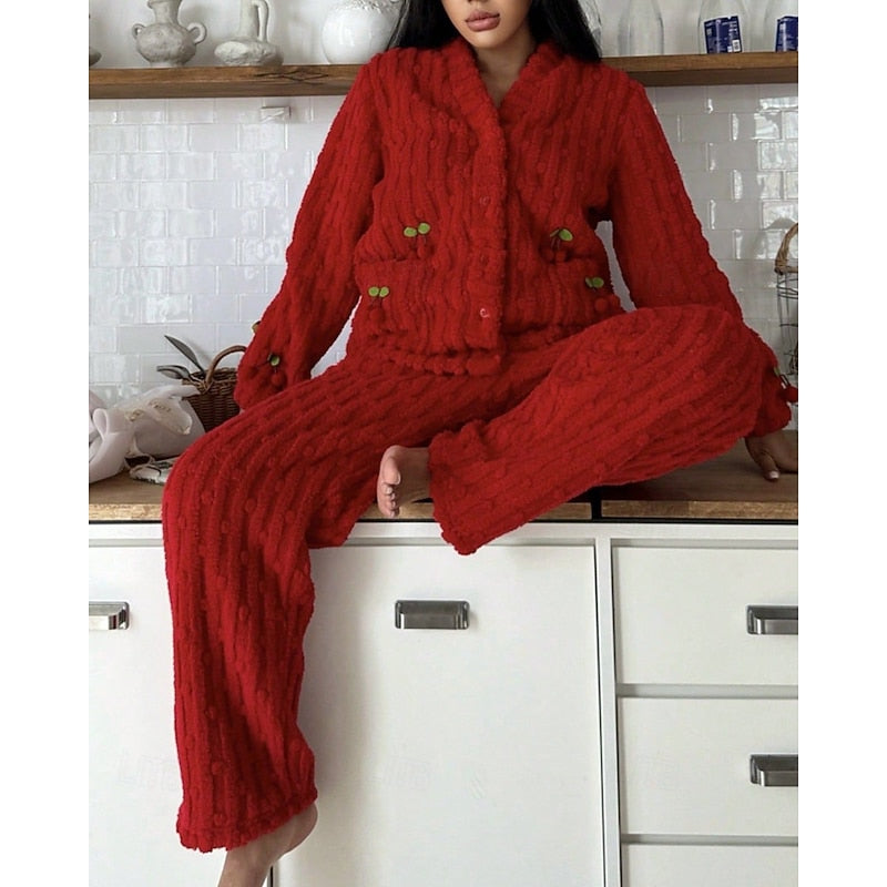 Delilah | Cosy Cherry Two-Piece Set