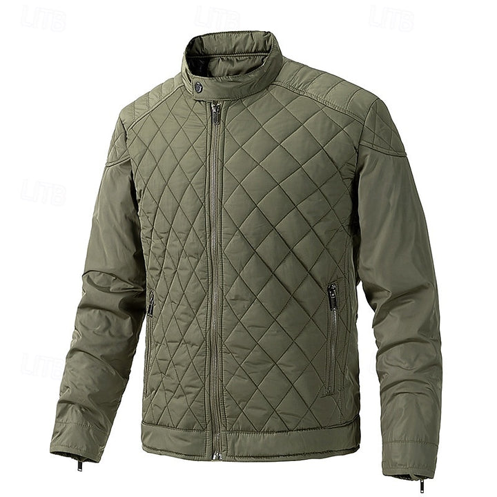 Carter | Diamond-Quilted Stand-Collar Jacket