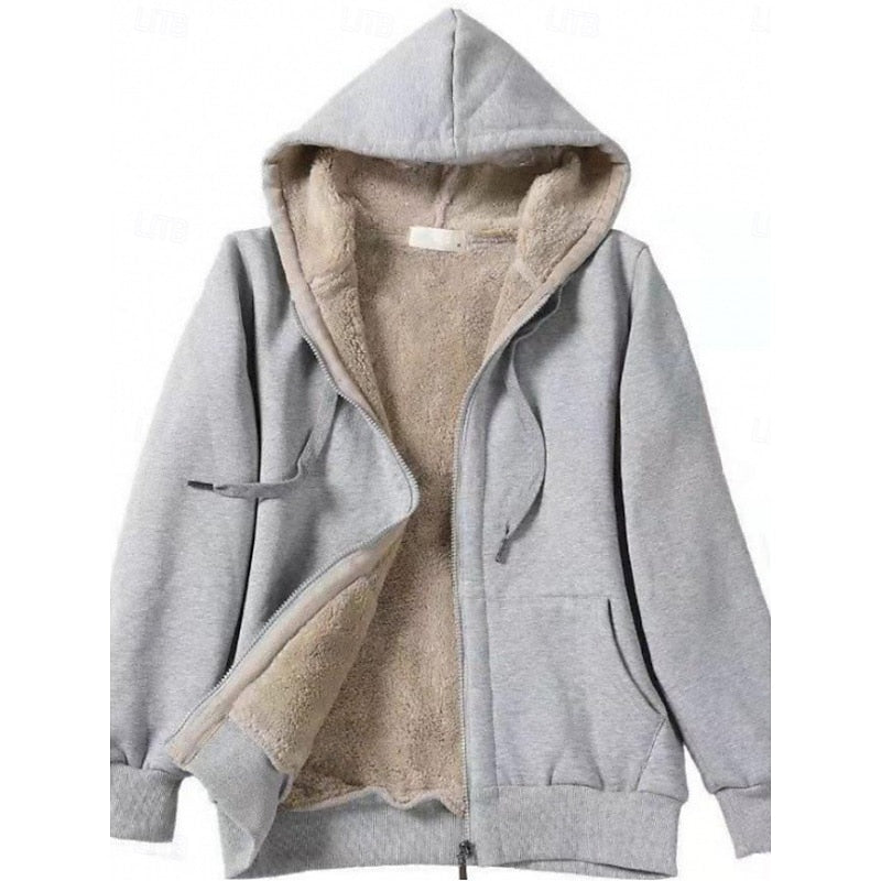 Marina | Cosy Lined Hooded Zip Jacket