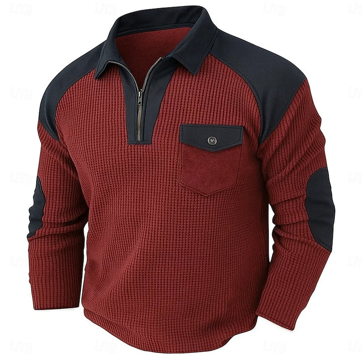Rhett | Textured Quarter-Zip Pullover