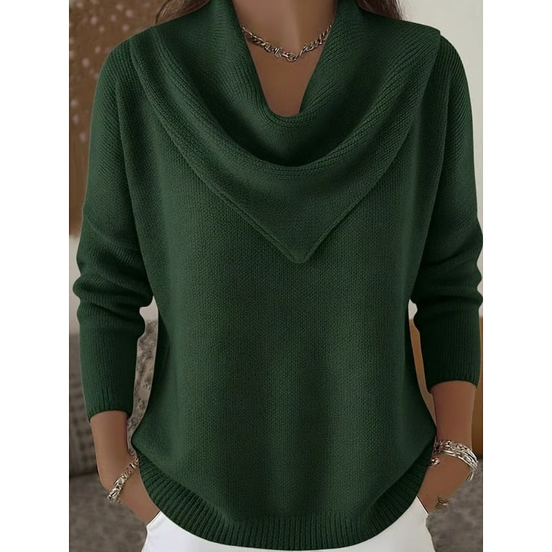 Ottilie | Draped Cowl-Neck Jumper