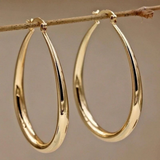 Ophelia | Polished Oval Hoop Earrings