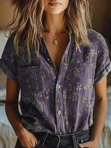 Rosalie | Floral Short Sleeve Blouse