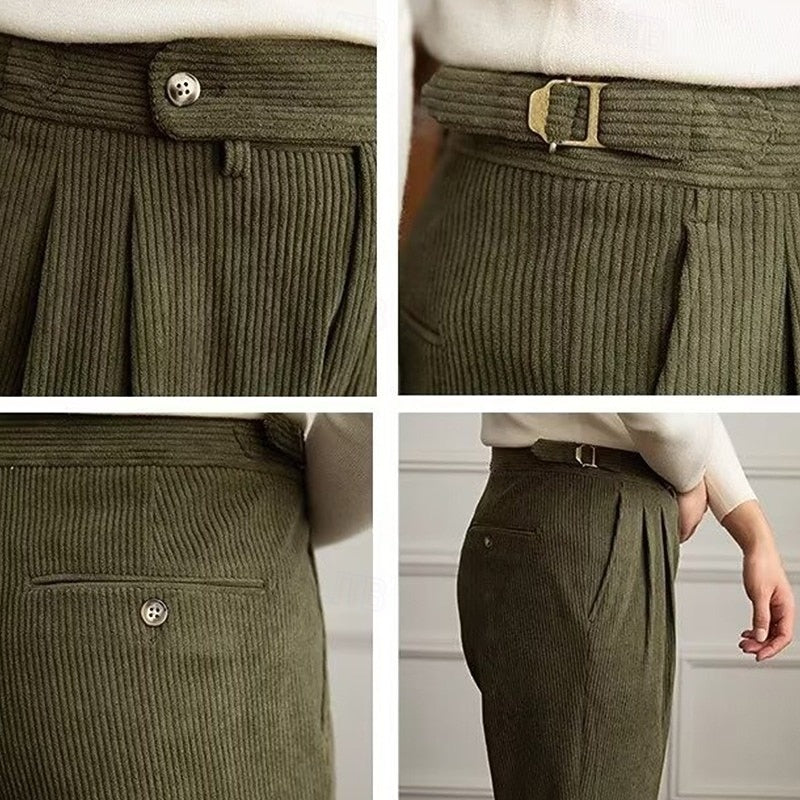Barnaby | Pleated Gurkha Trousers