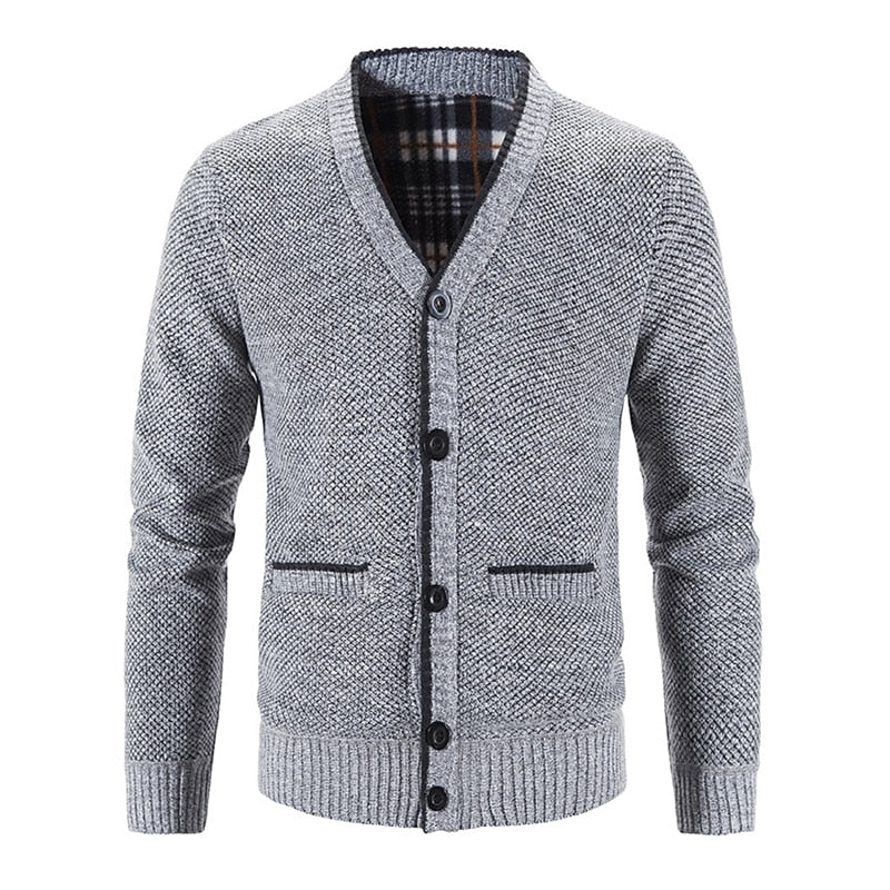 Hugh | Textured V-Neck Cardigan