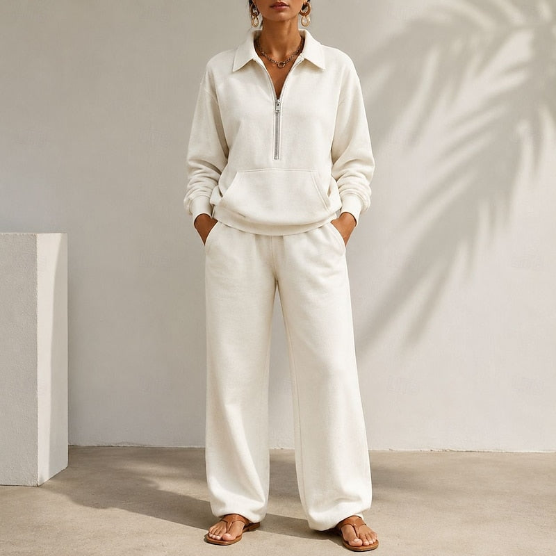 Adriana | Relaxed Zip-Collar Two-Piece Set
