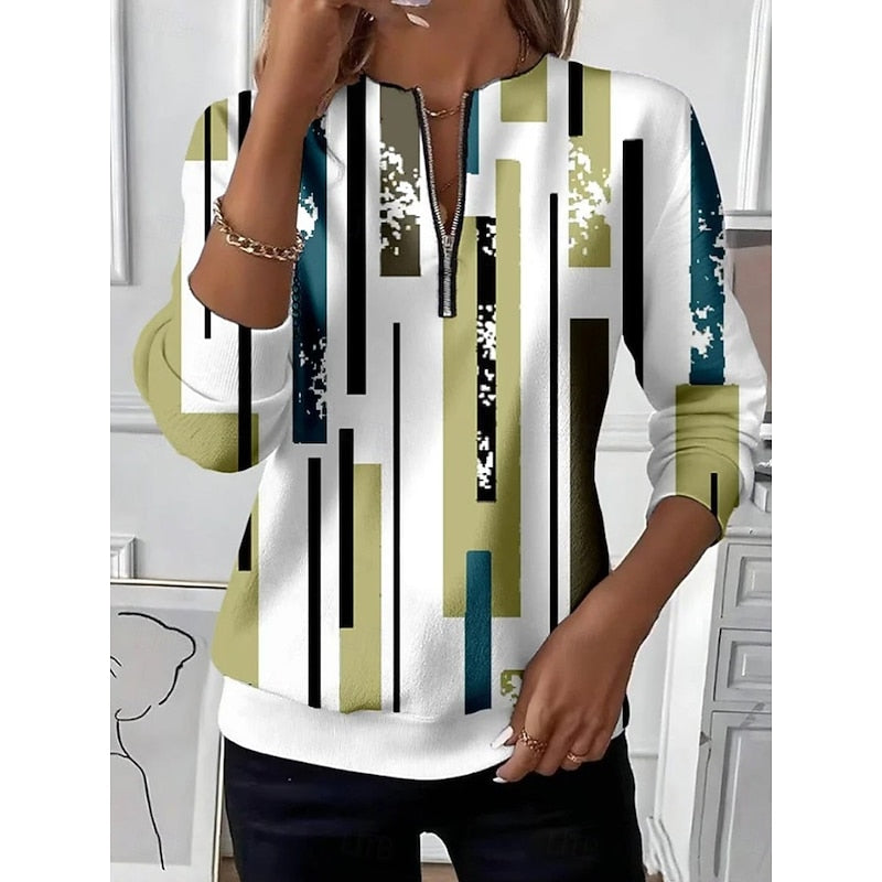 Odessa | Colour Block Zip Sweatshirt
