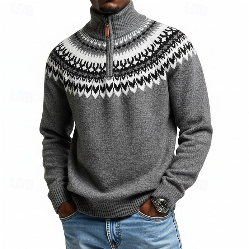 Xavier | Nordic Quarter-Zip Sweater