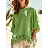 Marisa | Relaxed Fringe-Hem Blouse