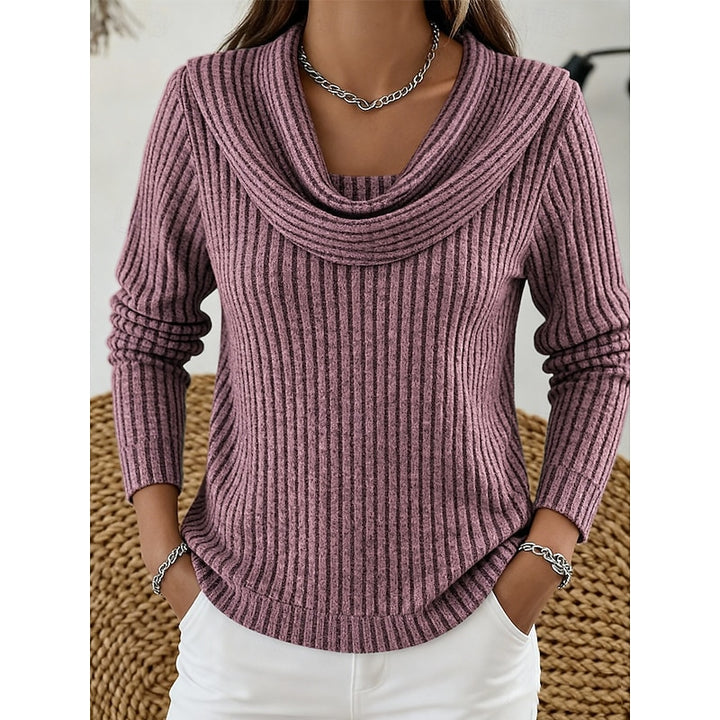 Lucinda | Cowl Neck Ribbed Jumper