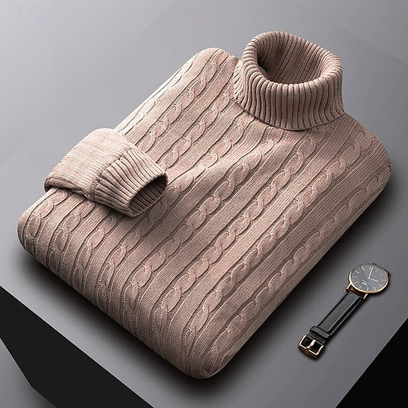 Gregory | Cable-Knit Turtleneck Jumper