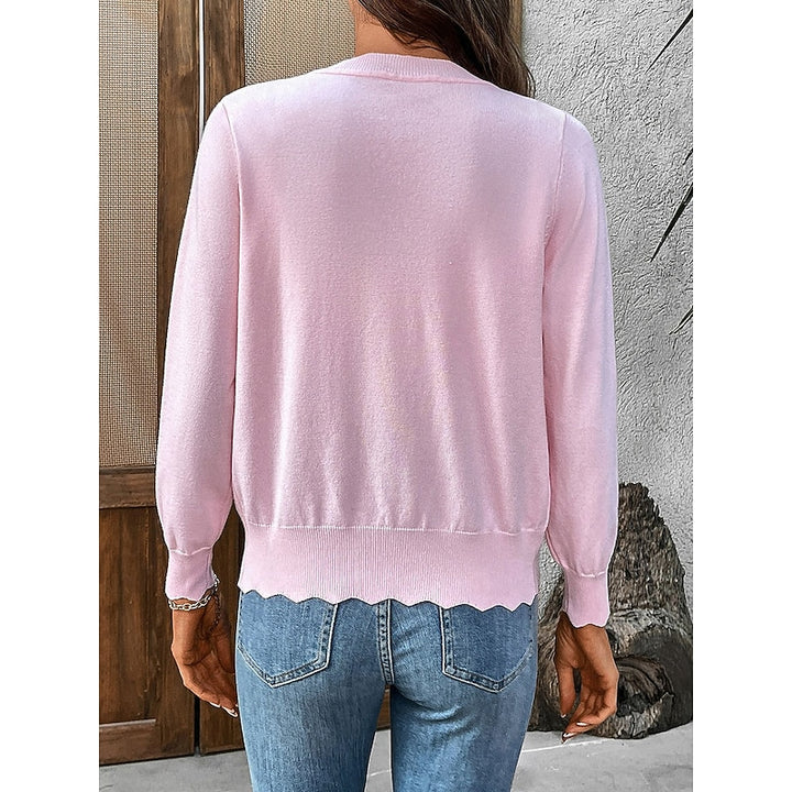 Lettie | Scalloped Button-Front Cardigan