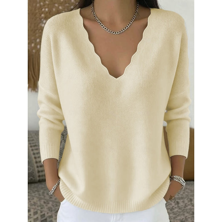 Margaret | Scalloped V-Neck Halloween Jumper