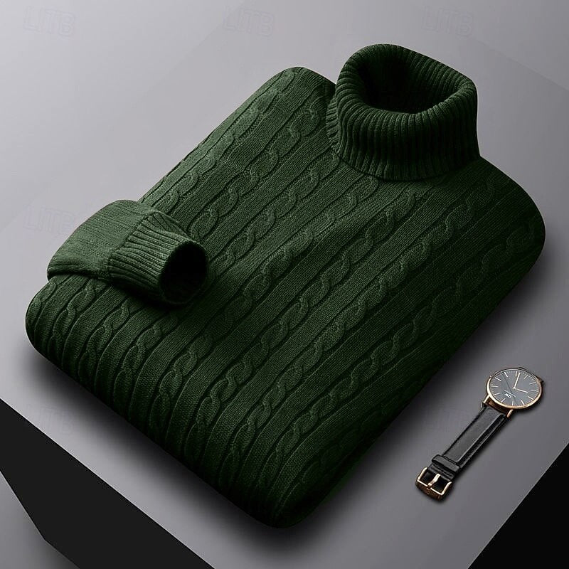 Gregory | Cable-Knit Turtleneck Jumper