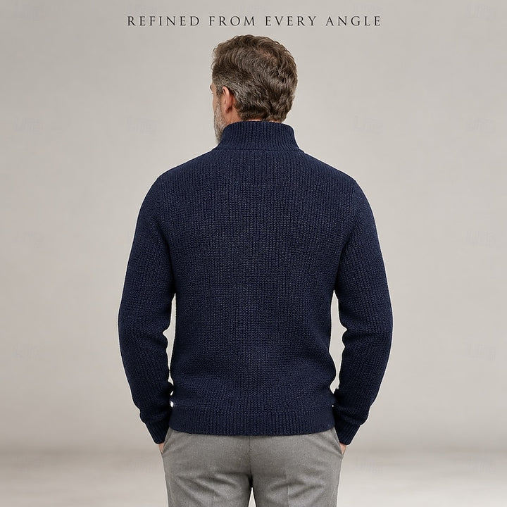 Sinclair | Textured Stand-Collar Cardigan