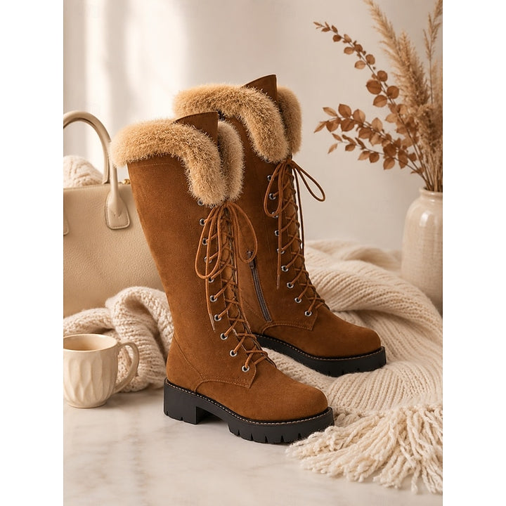 Brenna | Cosy Fur-Trimmed Knee-High Boots