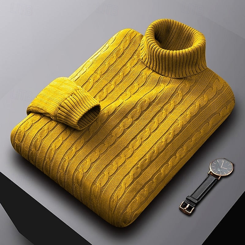 Gregory | Cable-Knit Turtleneck Jumper