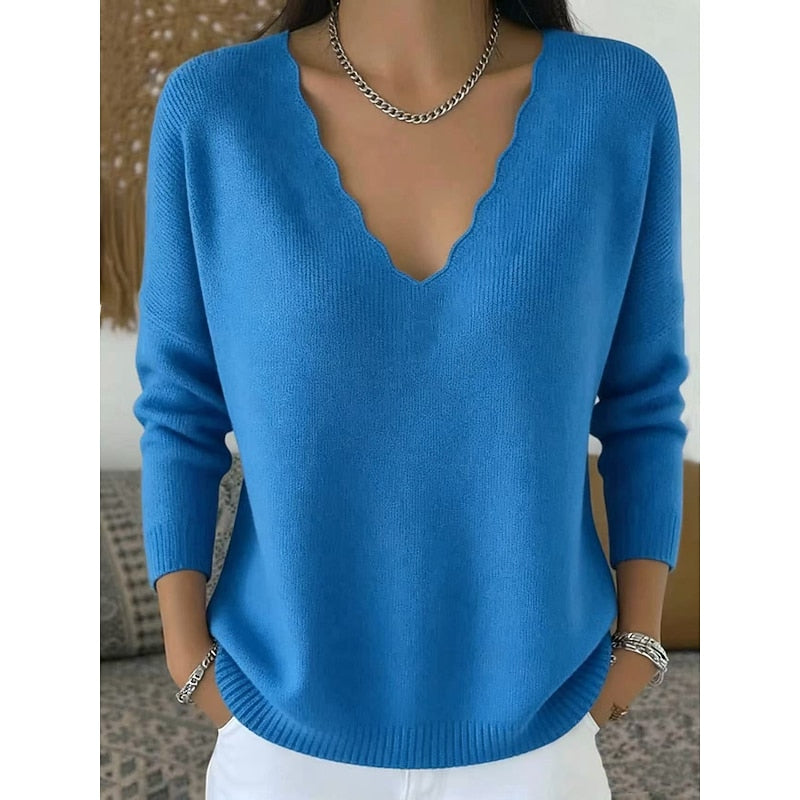 Margaret | Scalloped V-Neck Halloween Jumper
