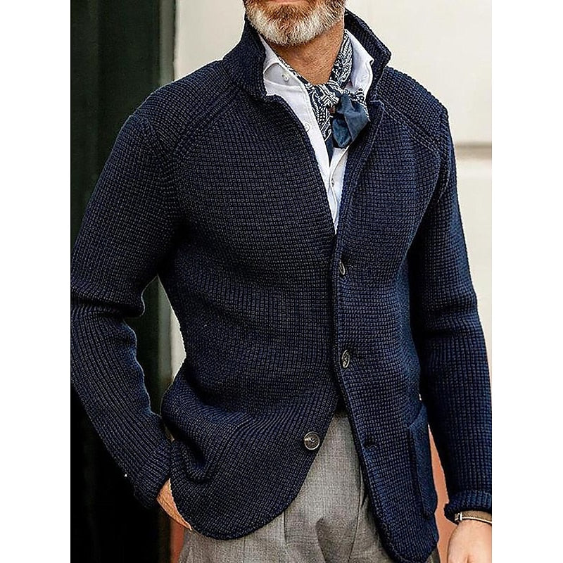 Sinclair | Textured Stand-Collar Cardigan
