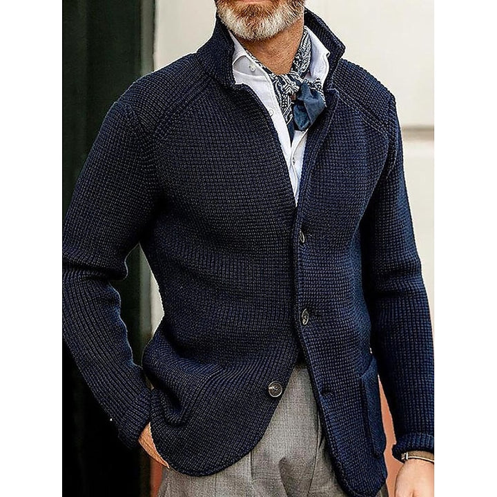 Sinclair | Textured Stand-Collar Cardigan
