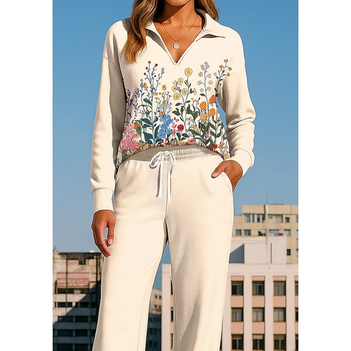 Joanna | Floral Collared Two-Piece Set