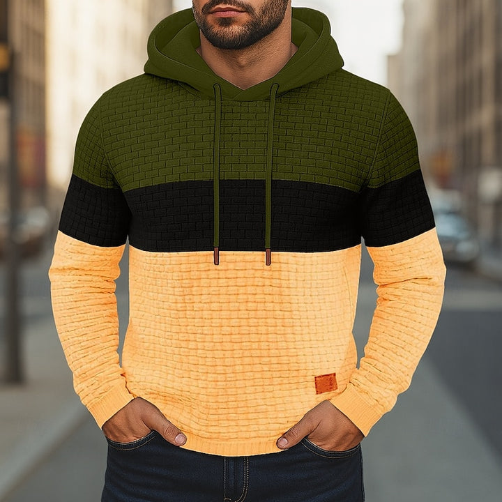 Emory | Colour-Block Hooded Pullover Hoodie