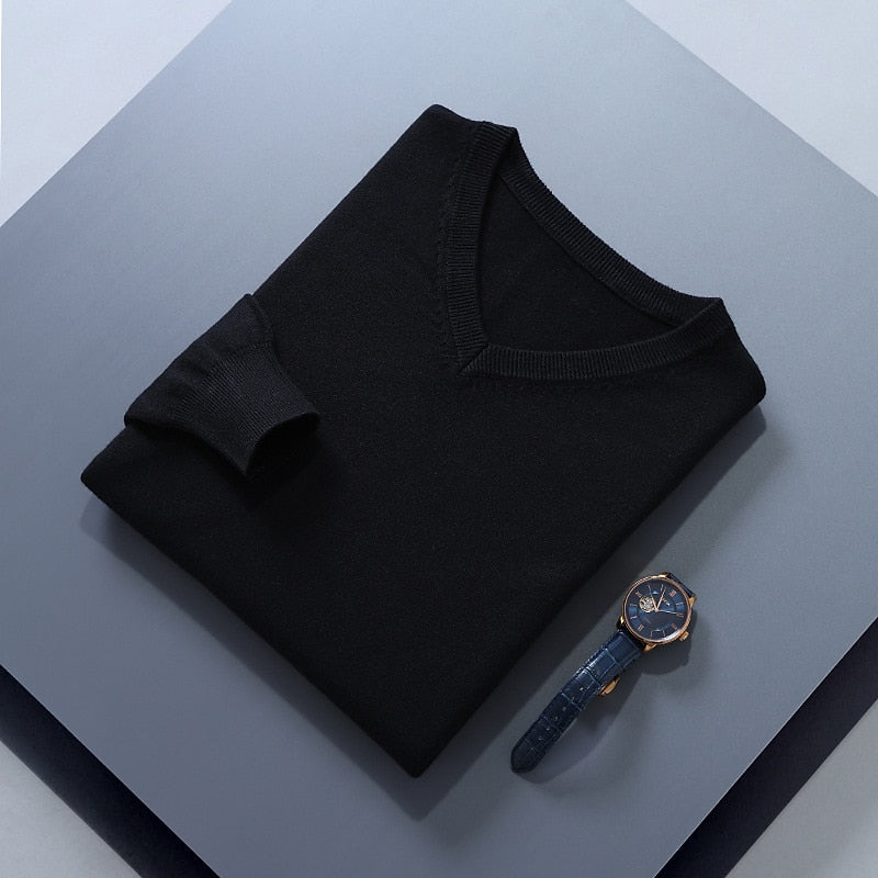 Damian | Refined V-Neck Jumper