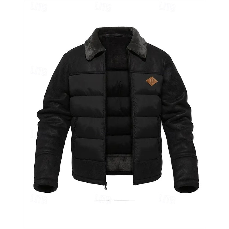 Reuben | Fur-Collar Quilted Puffer Jacket