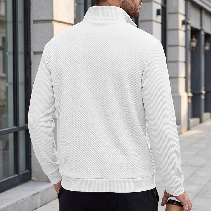 Grady | Textured Quarter-Zip Pullover