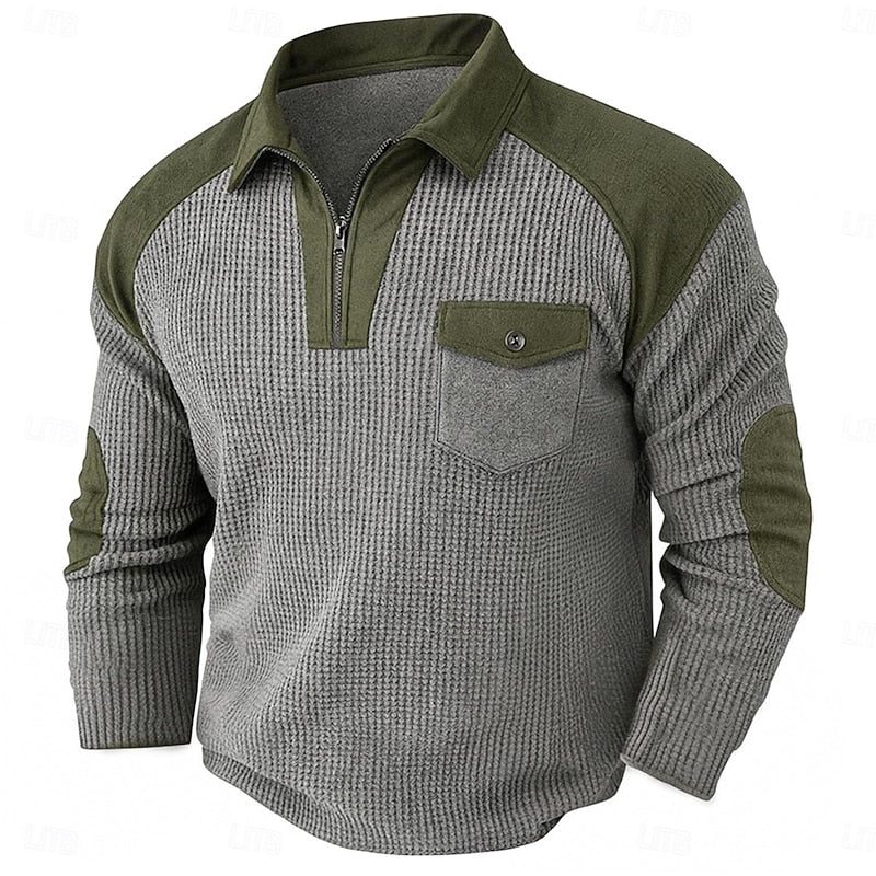 Rhett | Textured Quarter-Zip Pullover