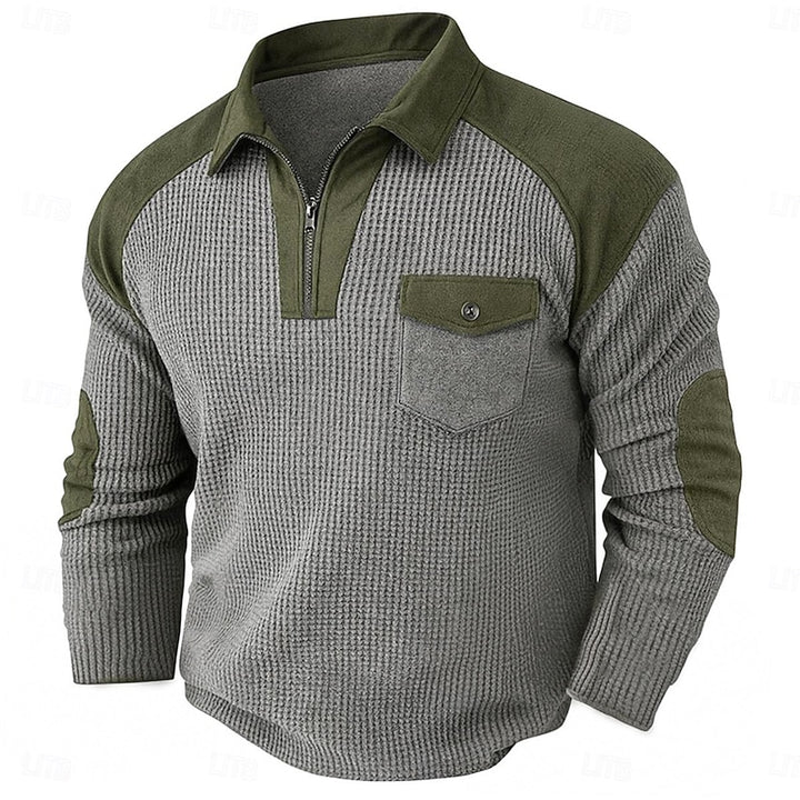 Rhett | Textured Quarter-Zip Pullover