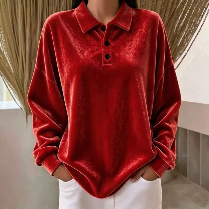 Marjorie | Relaxed Collared Pullover