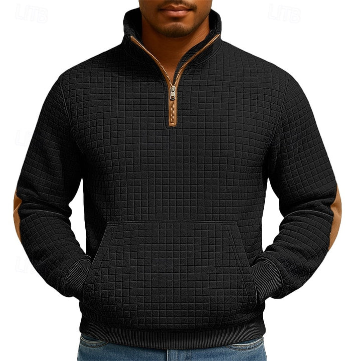 Walter | Textured Quarter-Zip Pullover
