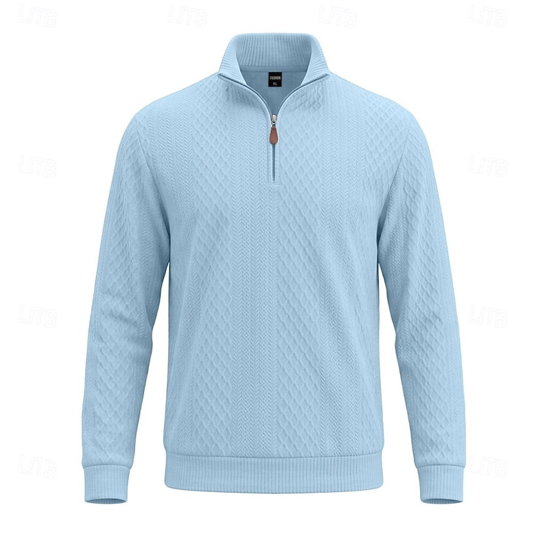 Graham | Textured Quarter-Zip Pullover