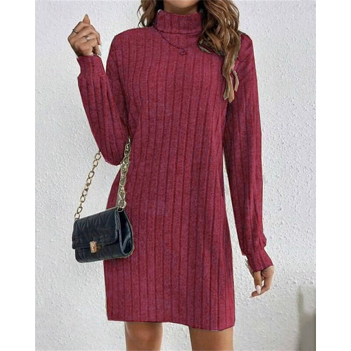 Imogen | Ribbed High-Neck Sweater Dress