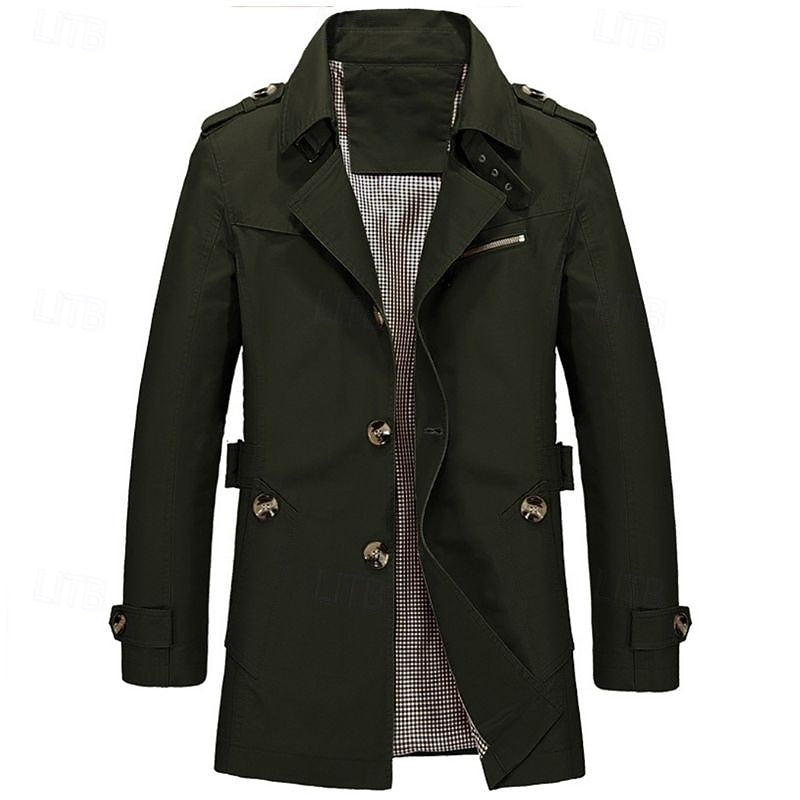 Caleb | Tailored Single-Breasted Trench Coat