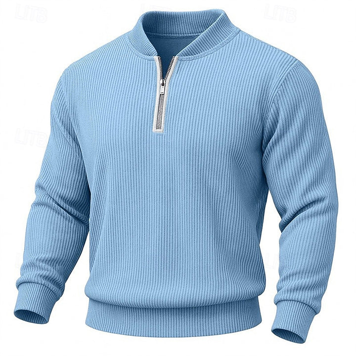 Corbin | Ribbed Quarter-Zip Pullover