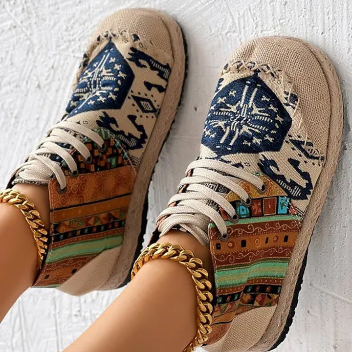 Georgia | Bohemian Patterned High-Top Sneakers