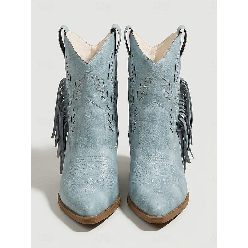 Sloane | Western Tassel Ankle Boots