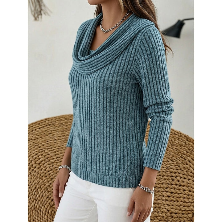 Lucinda | Cowl Neck Ribbed Jumper