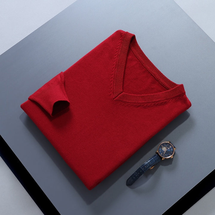 Damian | Refined V-Neck Jumper