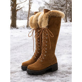 Brenna | Cosy Fur-Trimmed Knee-High Boots