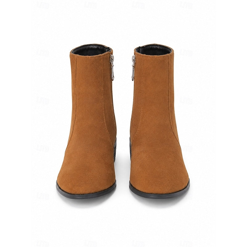 Hazel | Refined Block-Heel Ankle Boots