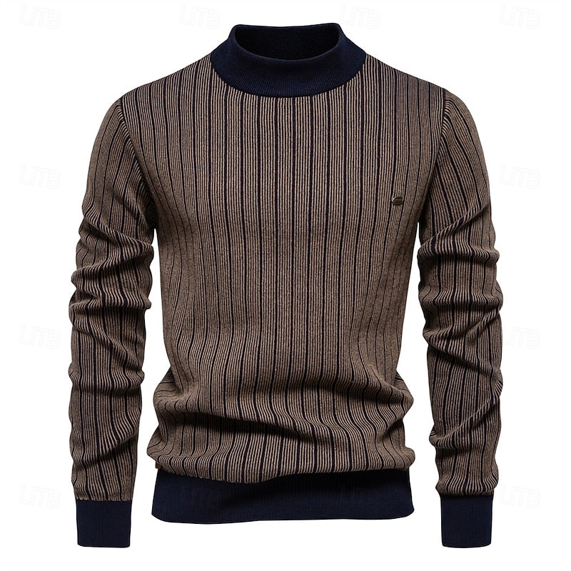 Gareth | Textured Mock Neck Jumper