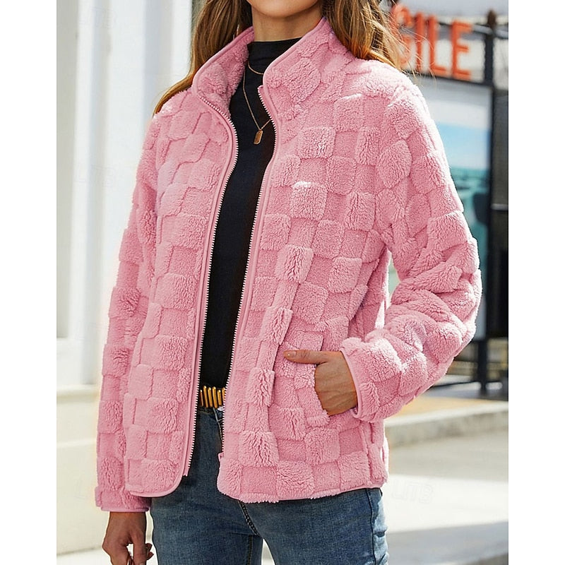 Rosabel | Textured Stand-Collar Jacket