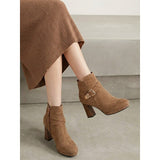 Mabel | Buckle-Strap Heeled Ankle Boots