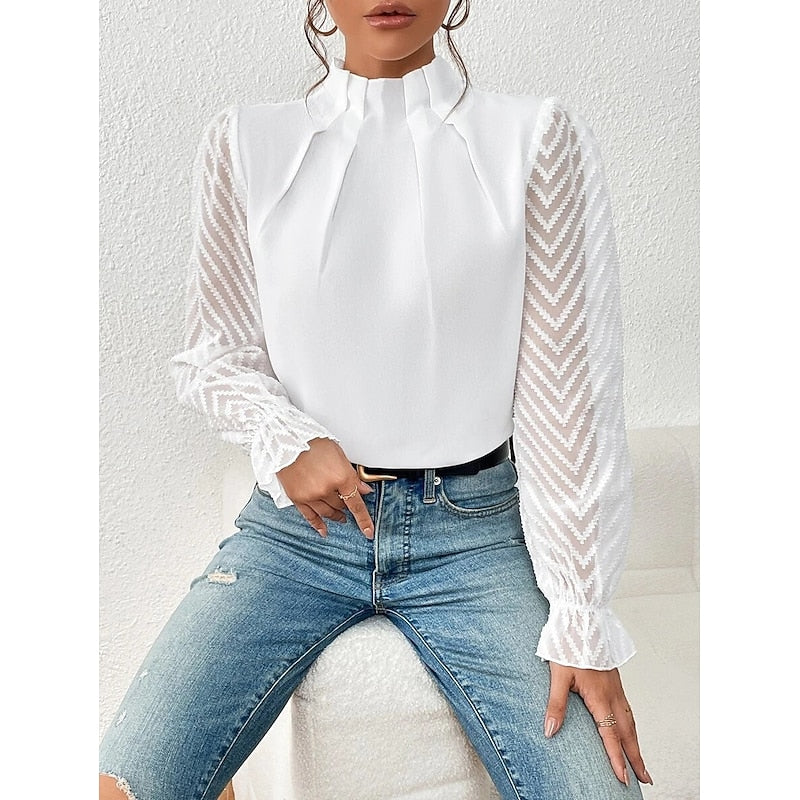 Maribel | Elegant High-Neck Blouse