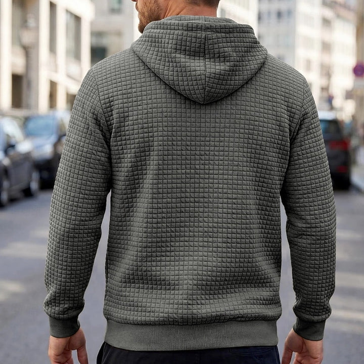 Merrick | Textured Hooded Pullover Hoodie