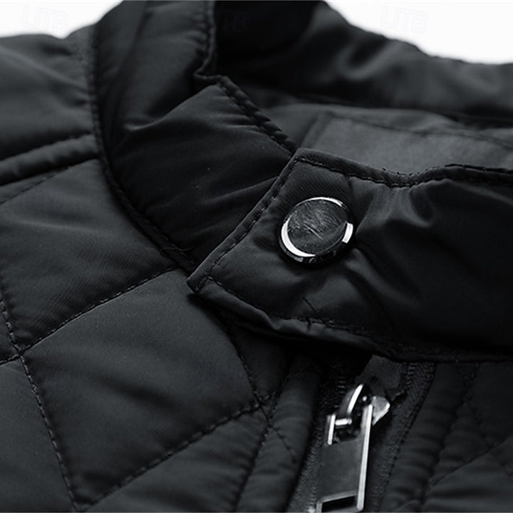 Carter | Diamond-Quilted Stand-Collar Jacket